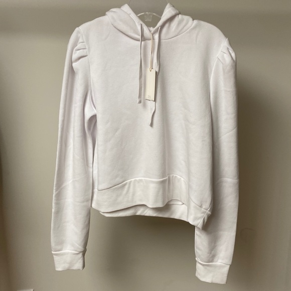 Z supply Logan puff sleeve hoodie white - Picture 1 of 2